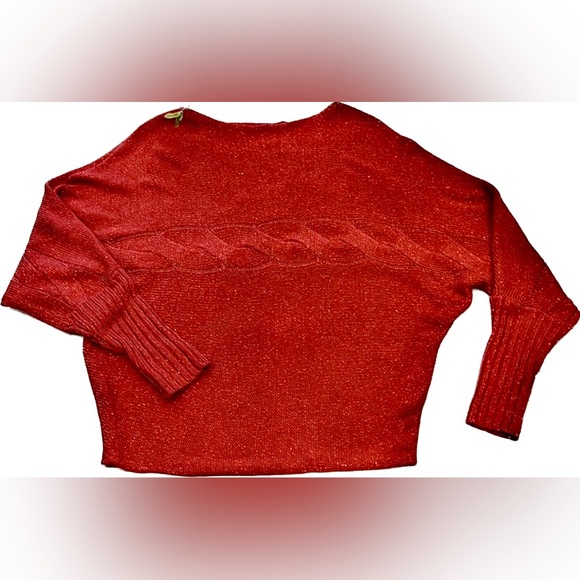 ❗️BUNDLE SALE 4 for $20 - 🎄SPARKLY RED Knitted BLOUSE - Perfect condition - Picture 2 of 8